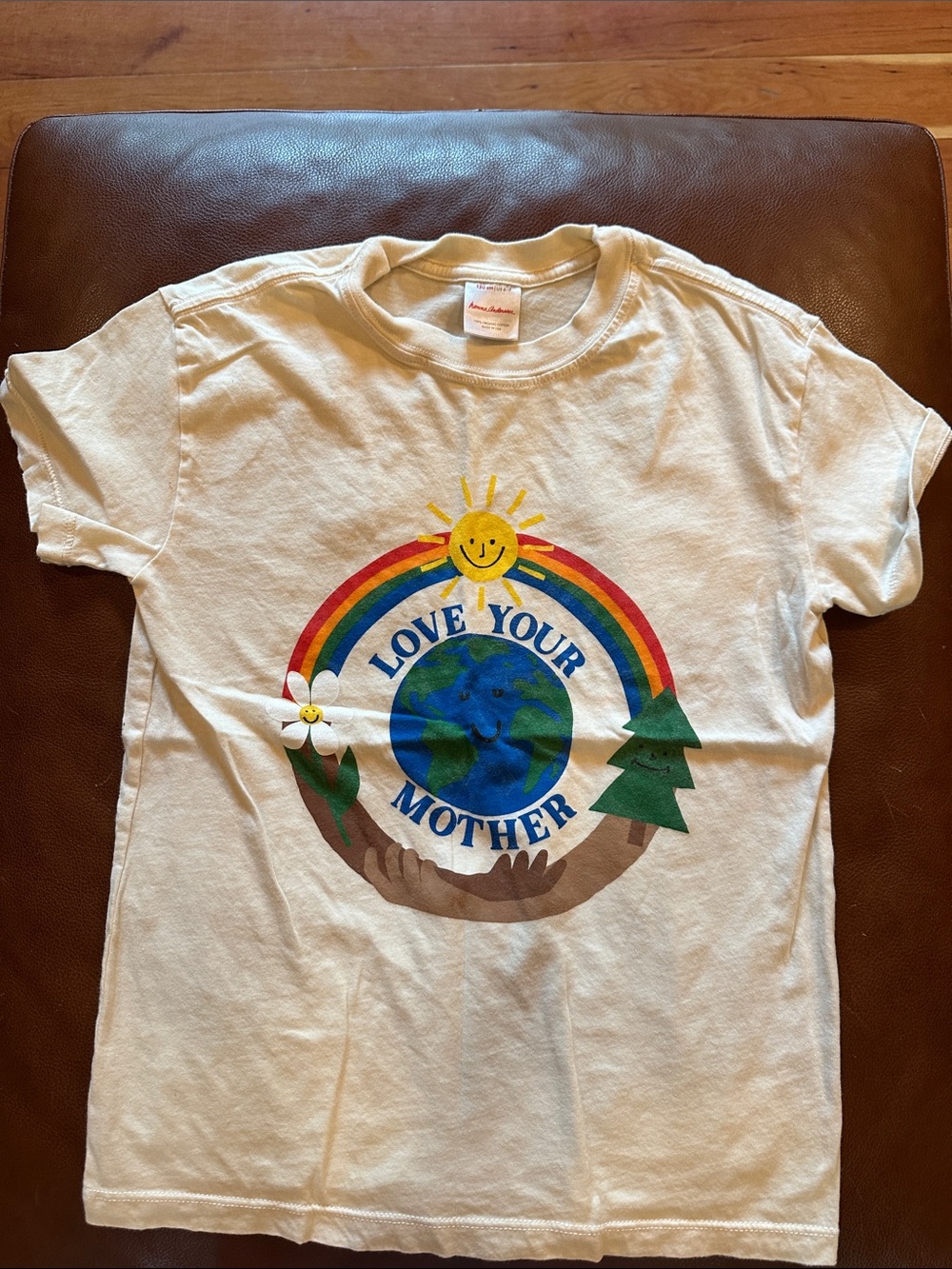 Hanna Andersson White 'Love Your Mother' Graphic Tee